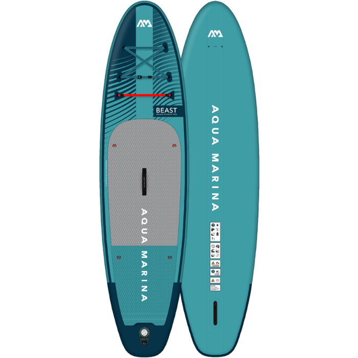 Aqua Marina Beast Inflatable SUP's top and bottom.
