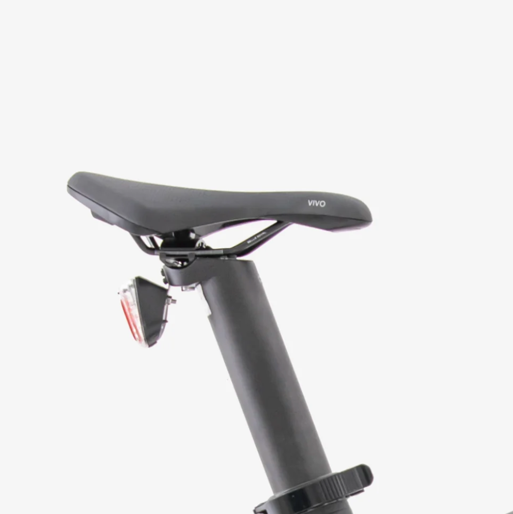 Hidden seat post in Envo Stax Pro eBike.