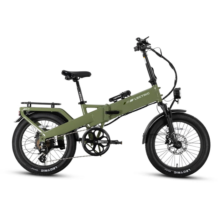 Lectric XP4 Pine Green step-over electric bike.