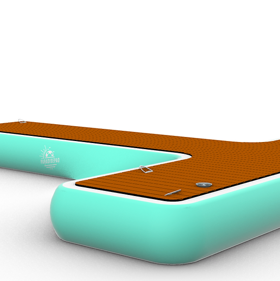 ParadisePad T-Dock end with d-ring and valve.