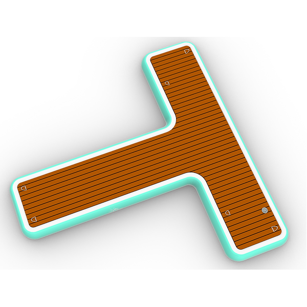 ParadisePad T-Shape Inflatable Dock overhead view.