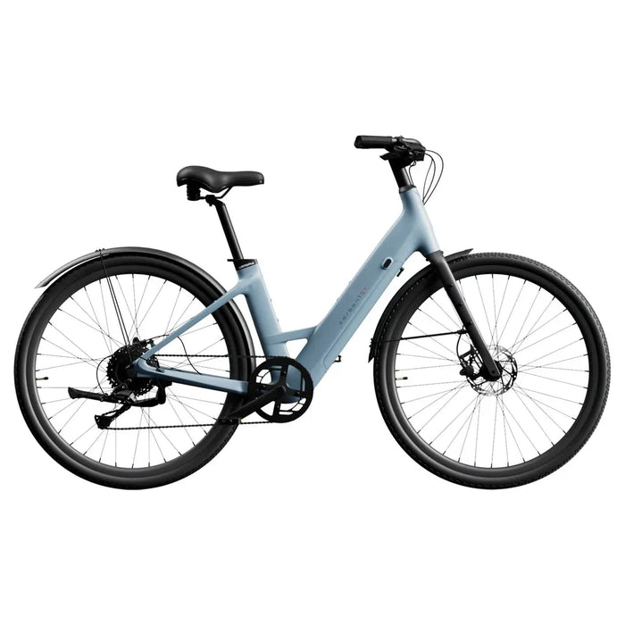 Urtopia Carbon Glacier Blue Step-Thru lightweight electric bike.