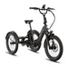 A Lectric XP Trike2 in Tempest Grey electric trike at an angle on a white background.