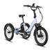 A Lectric XP Trike2 Electric Trike in Glacier Blue at an angle with a white background.