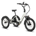 A Stratus White Lectric XP Trike2 electric trike at an angle on a white background.