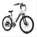 A Lectric XPress2 Step-Thru in Stratus White electric bike at an angle on a white background.