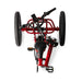 Lectric Red Trike2 electric trike folded from above. 
