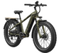 The Mokwheel Basalt 2.0 Step-Over fat tire electric bike in Jungle Camo at an angle on a white background.