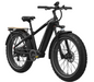 The Phantom Black Mokwheel Basalt 2.0 Step-Over electric fat tire bike with a rear cargo rack, fenders, and a integrated battery, shown on a clean white background at an angle.