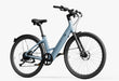 The Urtopia Carbon Classic Step-Thru eBike in Glacier Blue at an angle on a white background.