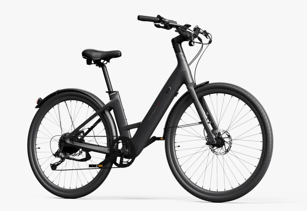 Urtopia Carbon Classic ST electric bike in Matte Black at an angle on a white background.