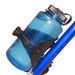 The Bikase ABC Water Bottle Cage mounted on blue bicycle.
