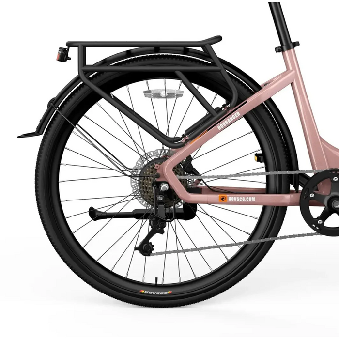 Close up of rear tire on HOVSCO HovRanger E-bike.