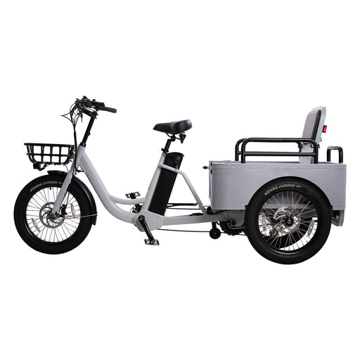 Oh Wow Cycles Conductor+ Plus Rickshaw Electric Trike in Battleship Grey.