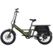 Denago Electric Bike Cargo in green and gray.