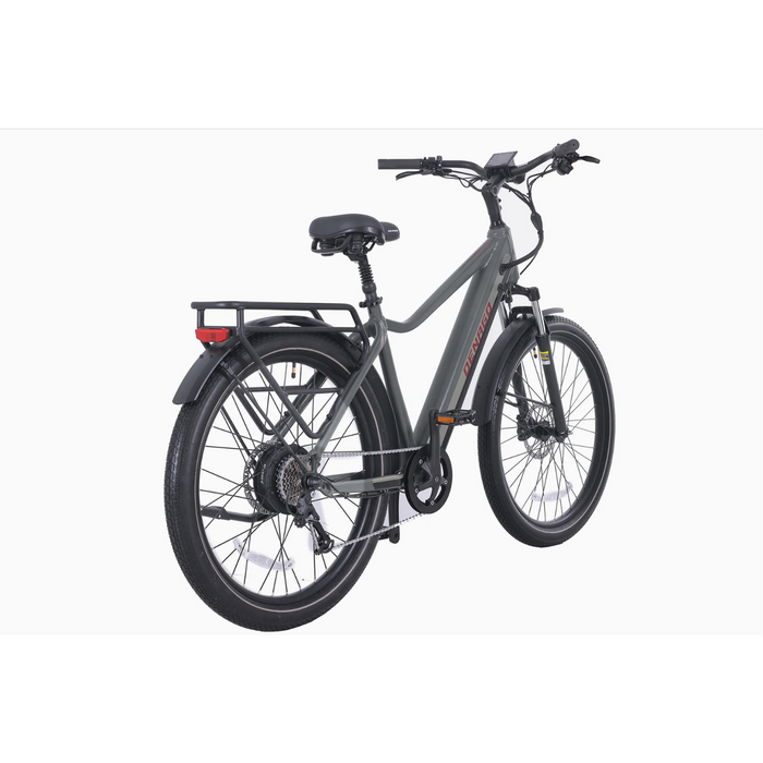 Denago Commute 1 Step-Over Gray Product Photo Rear Diagonal View Right Side