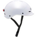 Electric Bike Co. Custom E-Helmet in white with black strap and white trim.