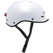 Electric Bike Co. Custom E-Helmet in white with black strap and trim.