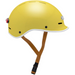 Electric Bike Co. Custom E-Helmet in Tweety Yellow with white trim and tan strap.