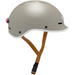 Electric Bike Co. Custom E-Helmet in Sunset Gray with white trim and tan strap.