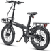 Black ENVO Lynx Folding Electric Bike's left hand side at a diagonal.