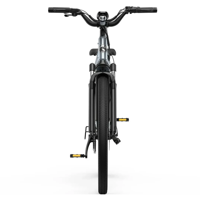 Head on product image of Space Grey HOVSCO HovCity 27.5" Cruiser Electric Bike.