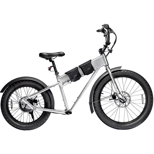 JackRabbit MG Renegade electric bike with fat tires on a white background.