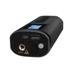 JackRabbit Portable Electric Tire Pump with charging ports on a white background.