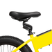 Close up product image of JackRabbit Kinekt seat post on yellow ebike.