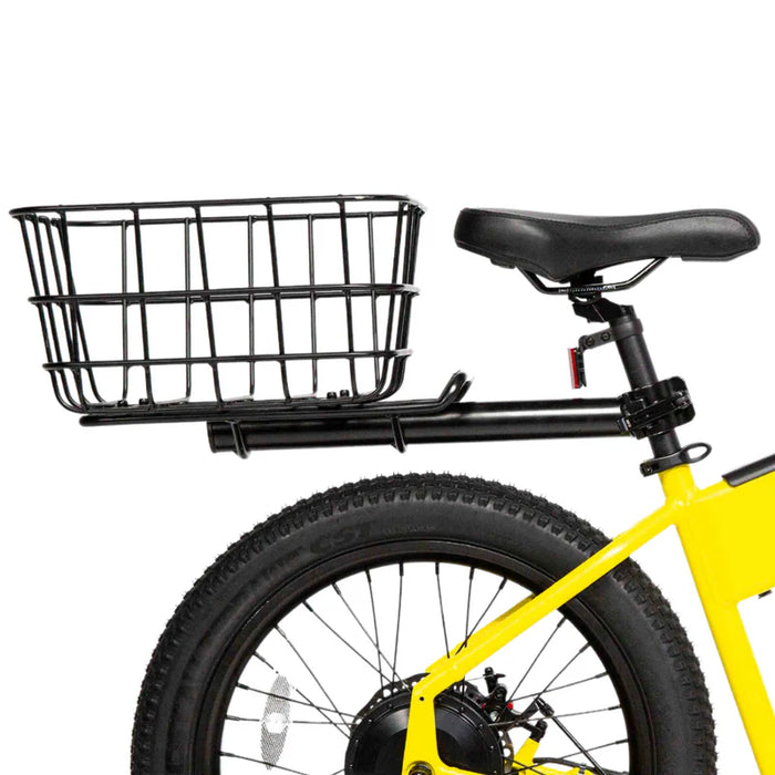 Rear Basket on yellow JackRabbit product photo.