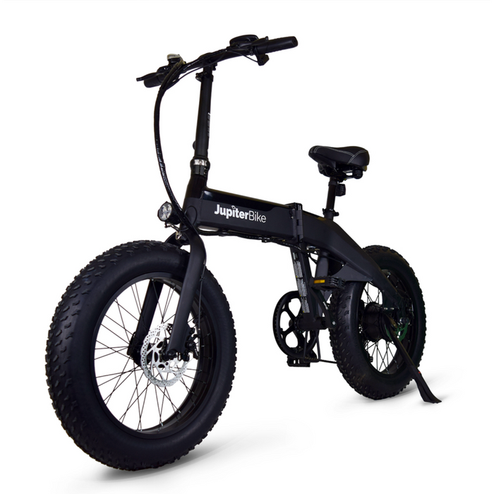 Black folding ebike Jupiter Bike Defiant. 