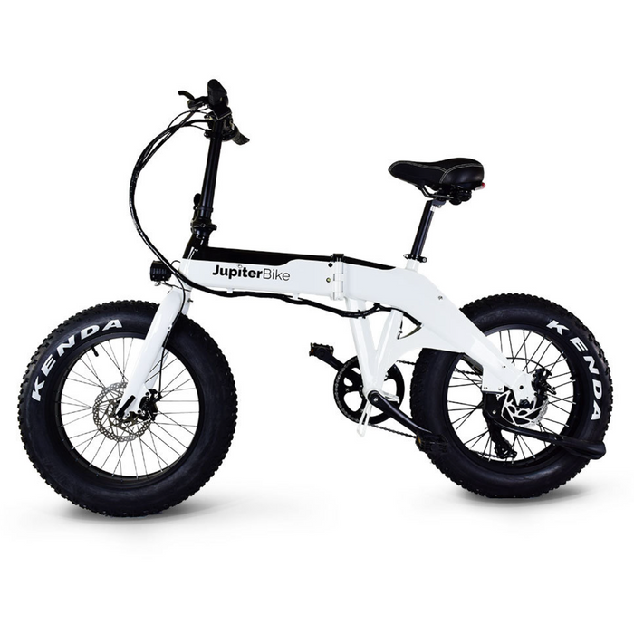 Jupiter Bike Defiant Fat Tire Folding Electric Bike from the side. 