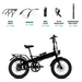 XP Lite 2.0 JW Black Long-Range eBike accessories package.