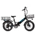 Lectric XP Step-Thru 3.0 Black Long-Range Electric Bike with front and rear baskets.