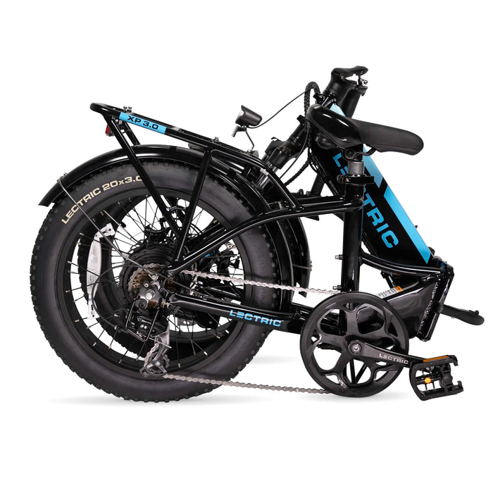 Folded Lectric XP Step-Thru 3.0 Black Long-Range eBike.