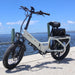 Lectric XP4 Stratus White folding eBike on the Fort Myers Beach waterfront.