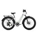 Lectric XPeak 2.0 White electric bicycle with back rack. 