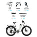 Lectric XPeak Step-Thru 2.0 eBike included accessory package.  