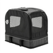 Lectric black small pet carrier with mesh windows on a white background