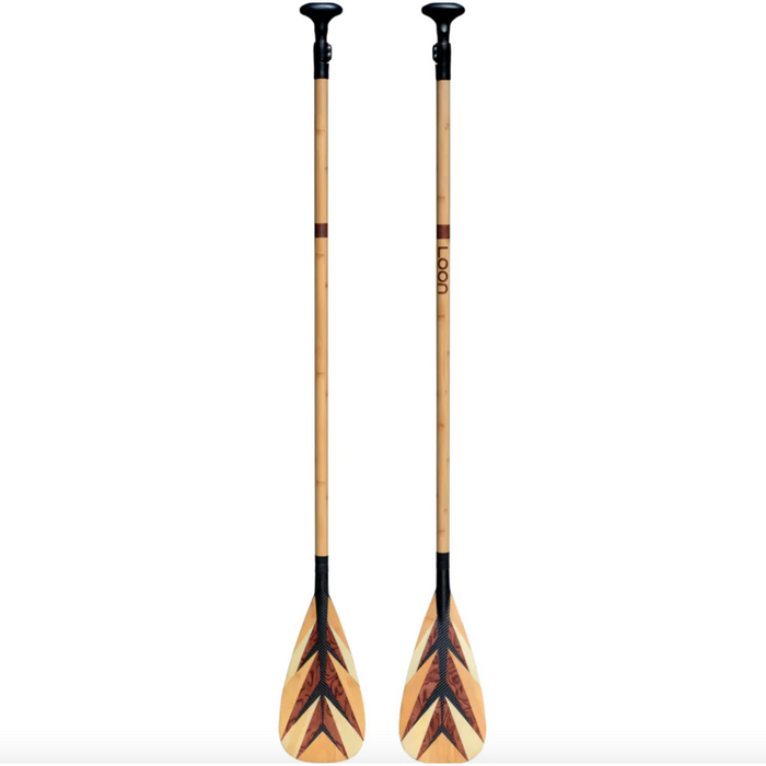 Loon Paddle Company Carbon & Bamboo Feather Paddle Product Image Front & Back