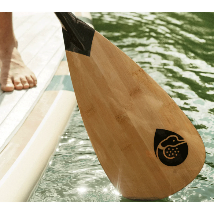 Loon Paddle Company Carbon & Bamboo Loon Paddle Being Used In Water