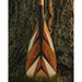 Loon Paddle Company Carbon & Bamboo Feather Paddle Standing Up In Front Of Tree