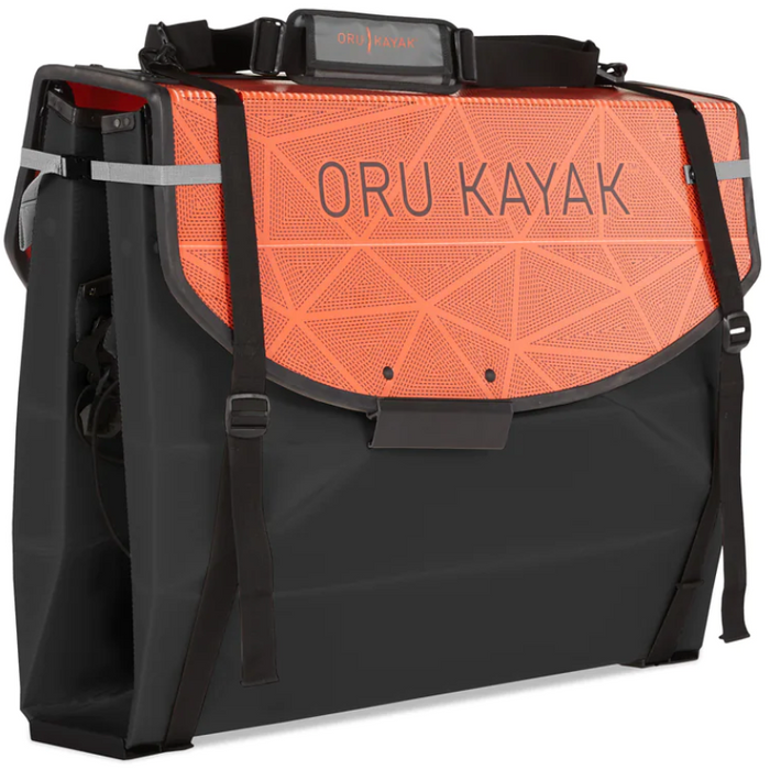 Carrying case for a black Oru Kayak Bay ST Foldable Kayak.