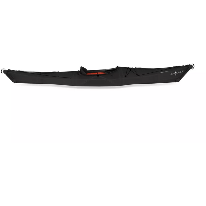 Side view of a black Oru Kayak Bay ST.