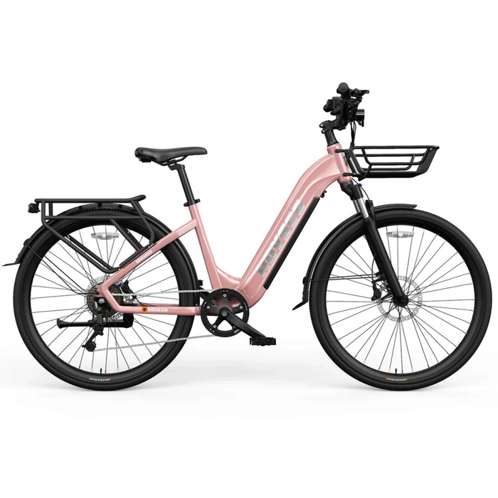 Product image of pink gold HOVSCO HovGold eBike right side view.