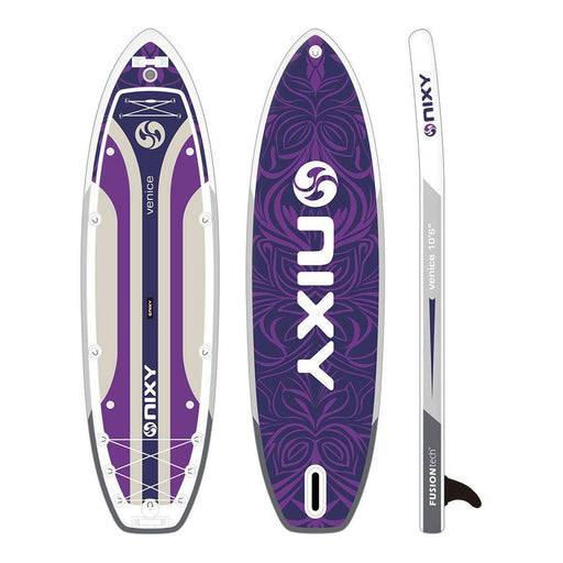 Product image of a purple NIXY Venice G5's top, bottom and side views.
