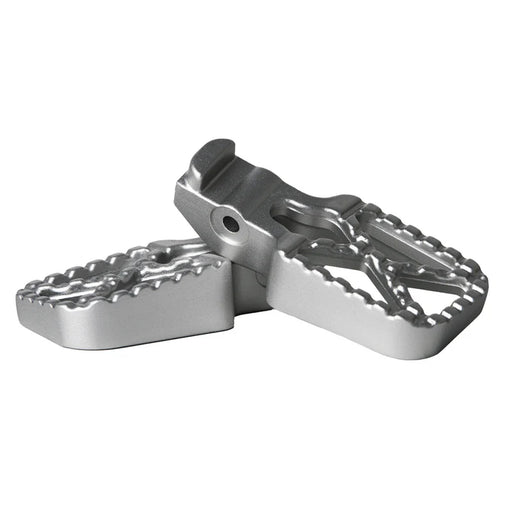 Product image of silver JackRabbit Mega Metal Footpegs for XG and OG2.