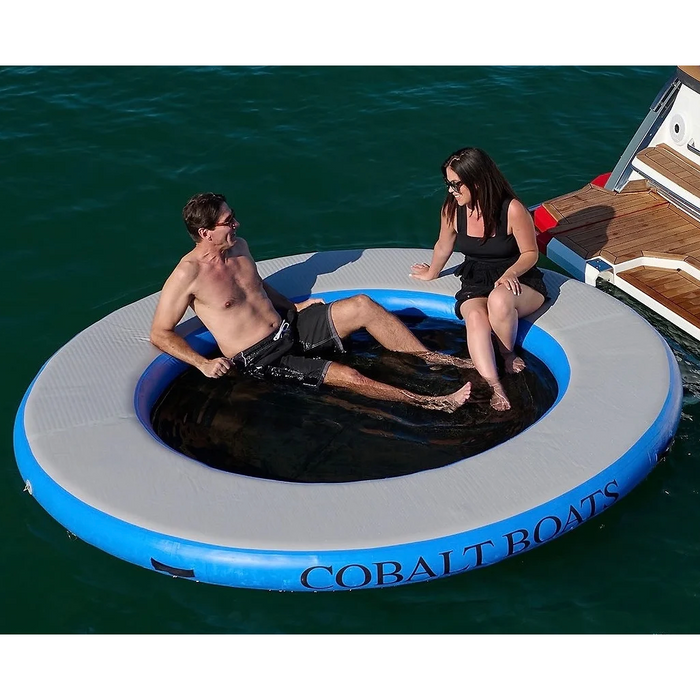 Two in ParadisePad Round Splash Island Inflatable Water Pad.