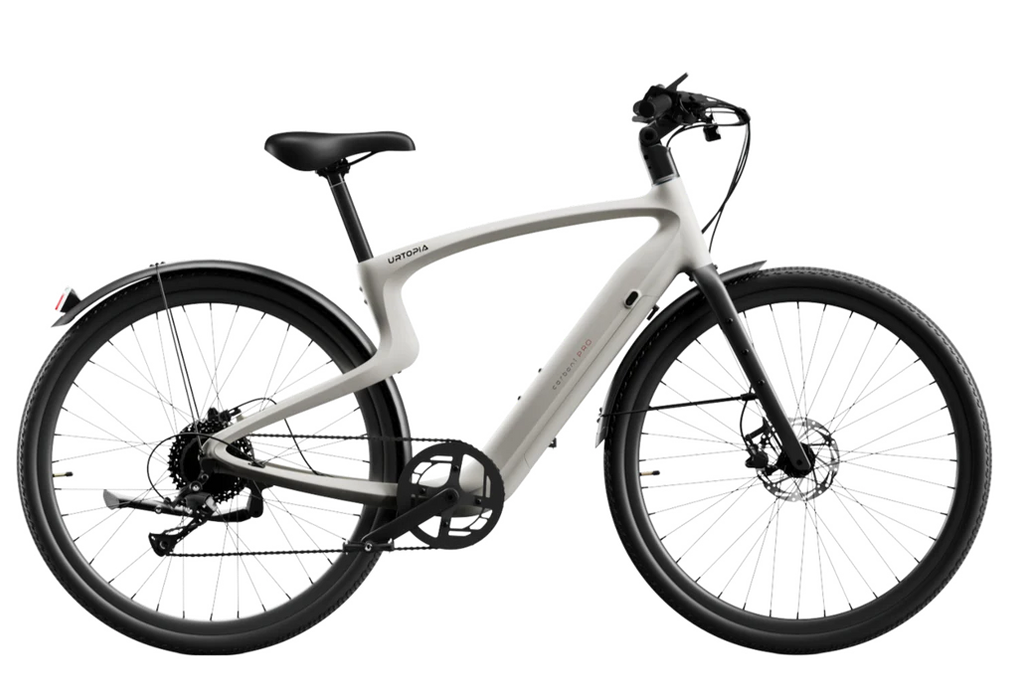 Urtopia Carbon Classic electric bike in creme on a white background.