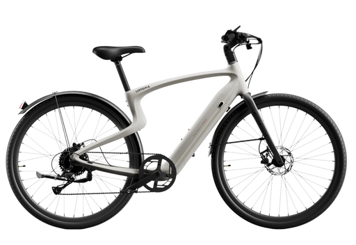 Urtopia Carbon Classic electric bike in creme on a white background.